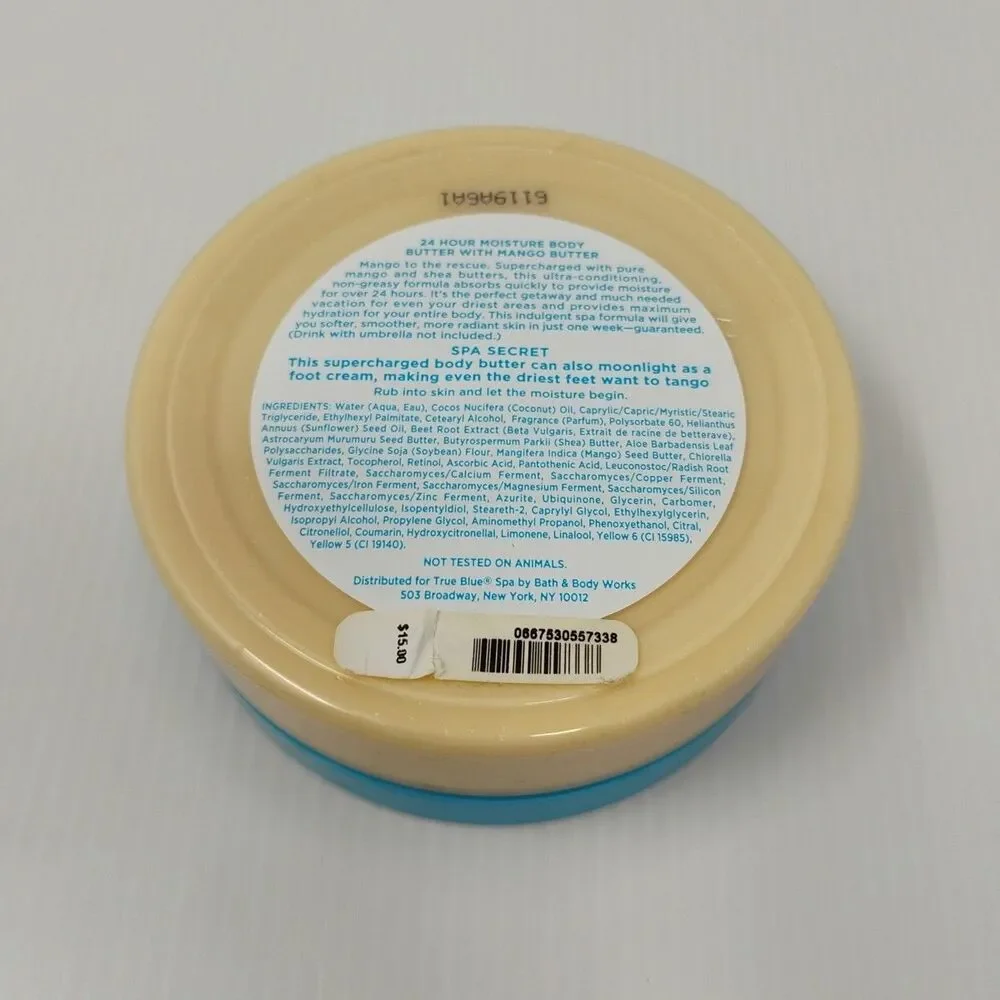 True Blue‎ Spa Mango Body Butter Lotion Bath & Body Works 7 oz | 200g